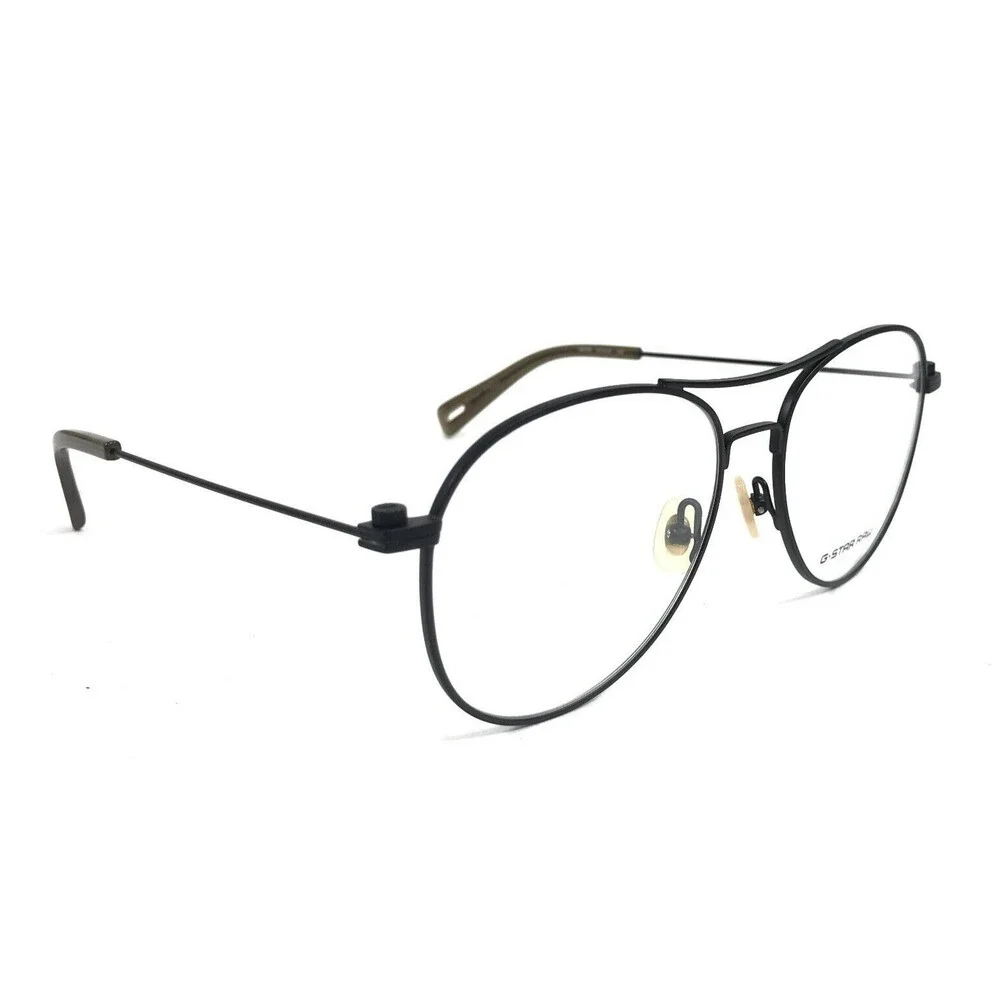 G-Star Raw Eyeglasses Frames GS100-002 SNIPER Black Round Wire Rim 53-15-145
